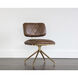 Virtu Bravo Cognac Swivel Dining Chair, Set Of 2